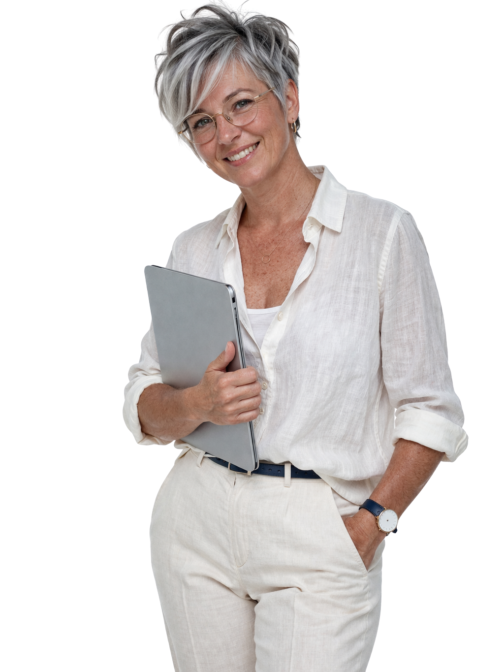 HR consultant with tablet